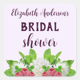 Garden Dahlia Brautparty Quadratischer Aufkleber