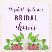 Garden Dahlia Brautparty Rechteckiger Pappuntersetzer (Vorderseite)