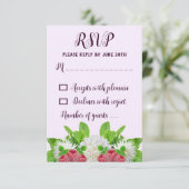 Garden Dahlia Brautparty RSVP Karte (Stehend Vorderseite)