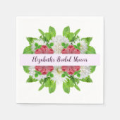 Garden Dahlia Brautparty Serviette (Vorderseite)