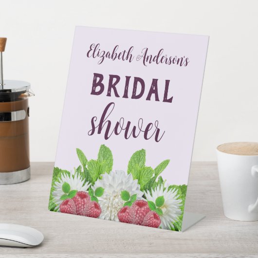 Garden Dahlia Brautparty Sockelschild (In SItu)