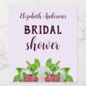 Garden Dahlia Brautparty Weinetikett (Einzelnes Label)