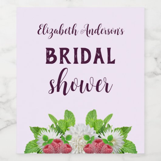 Garden Dahlia Brautparty Weinetikett (Einzelnes Label)