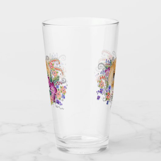 GARDEN DANCE Chow 16 oz Glasdesign vorne & hinten Glas (Rechts)