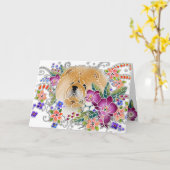 GARDEN DANCE Chow - Art Cards von Sandra Miller Karte (Gelbe Blume)