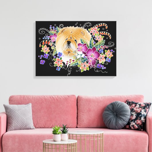 GARDEN DANCE CHOW - Leinwand Art Panel (Insitu (Wohnzimmer))