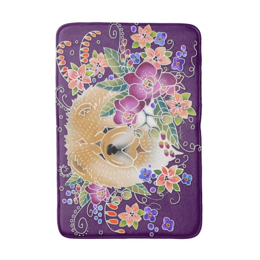 GARDEN DANCE CHOW Lila - Kiste oder Badematte (Vorderseite Vertikal)