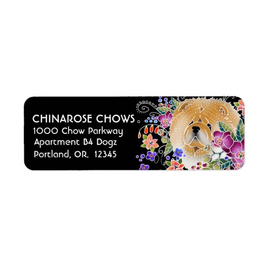 GARDEN DANCE CHOW - Rücksendeadressen-Aufkleber Cu (Vorne)