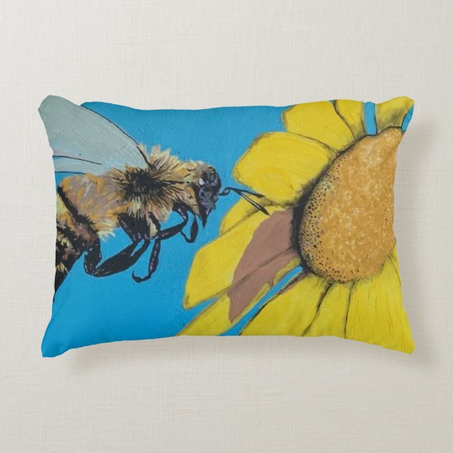 "Garden Dance" Gemälde auf einem Dekokissen (Vorderseite)