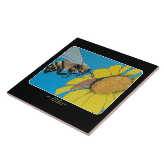 "Garden Dance" Gemälde auf einem Fliese (Seite)