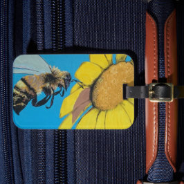 "Garden Dance" Gemälde auf einem Gepäckanhänger