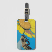 "Garden Dance" Gemälde auf einem Gepäckanhänger (Vorderseite Vertikal)