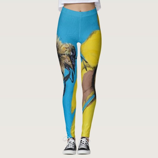 "Garden Dance" Gemälde auf einem Leggings (Vorderseite)