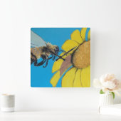 "Garden Dance" Gemälde auf einem Quadratische Wanduhr (Zuhause)