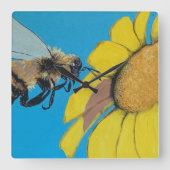 "Garden Dance" Gemälde auf einem Quadratische Wanduhr (Vorderseite)