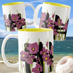 Garden Deluxe: Handgearbeitete Keramik Tasse mit F