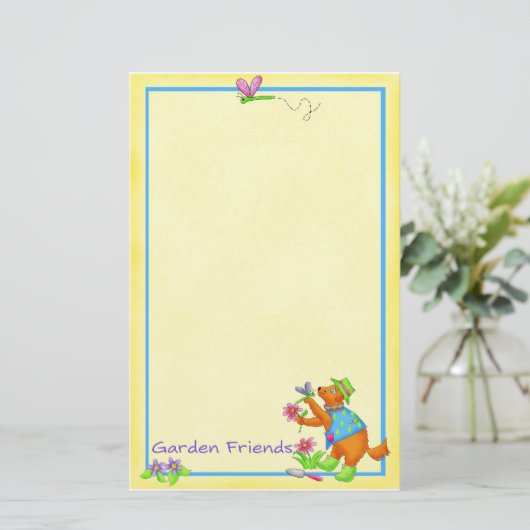 Garden Dog "Garden Friends" Geschichten Briefpapier (Stehend Vorderseite)