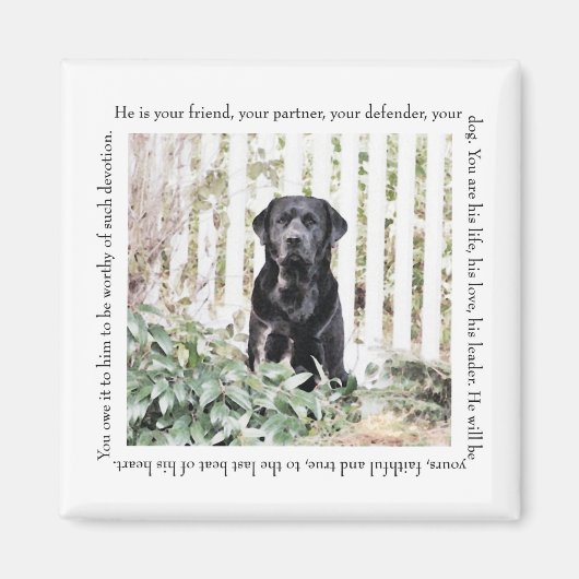 Garden Dog Magnet (Vorne)