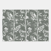 Garden Dream Elegant Botanicals - forest green Geschenkpapier Set (Vorderseite)