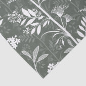 Garden Dream Elegant Botanicals - forest green Seidenpapier (Detail)