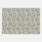 Garden Dream Elegant Botanicals teal & beige Geschenkpapier Set (Vorderseite 3)