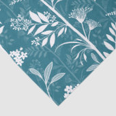Garden Dream Elegant Botanicals - turquoise Seidenpapier (Detail)