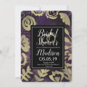 Garden Dreamy Rose Imitate Gold Splash Brautparty Einladung (Vorderseite)