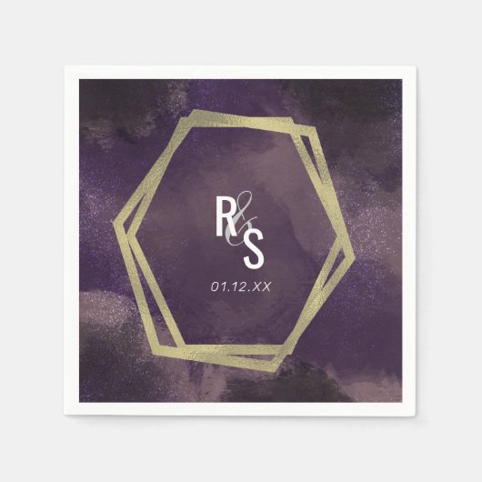 Garden Dreamy Rose Imitate Gold Splash Hochzeit Serviette (Vorderseite)