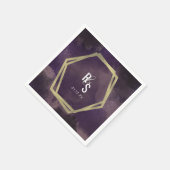 Garden Dreamy Rose Imitate Gold Splash Hochzeit Serviette (Ecke)