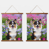 Garden Dweller Corgi Wandteppich Mit Holzrahmen (Doppelt)
