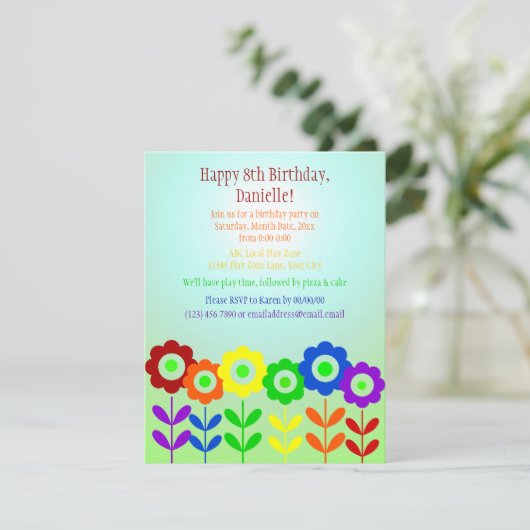 Garden Einladung (Stehend Vorderseite)