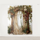 Garden Elegance Custom Wedding Backdrop Wandteppich (Vorderseite)