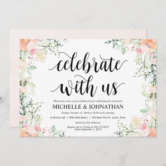 Garden Elegance Einladung (Vorne/Hinten)