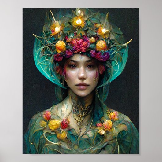 Garden Elf Fantasy Art Poster (Vorne)