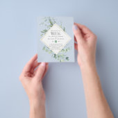 Garden Eucalyptus Greenerity DUSTY BLUE Wedding Flyer (Gruppe)