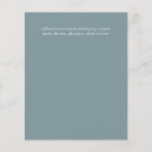 Garden Eucalyptus Greenerity DUSTY BLUE Wedding Flyer (Hinten)