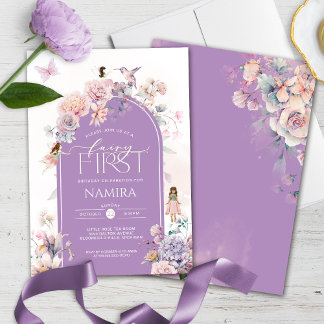 Garden Fairies Little Fairy Erster Geburtstag Einladung