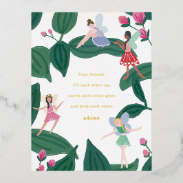 Garden Fairies Valentine Folien Feiertagspostkarte