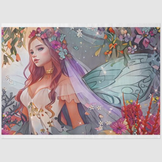 Garden Fairy Bride Seidenpapier (Vorderseite)