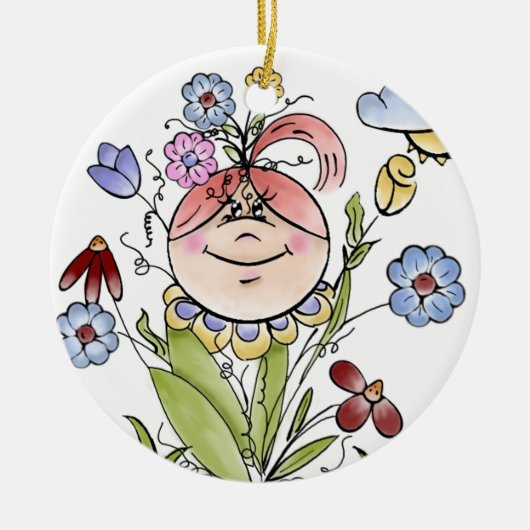 Garden Fairy Folk Keramikornament (Vorne)
