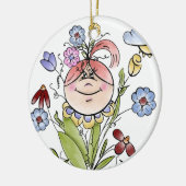 Garden Fairy Folk Keramikornament (Links)