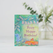 Garden Fairy Happy Geburtstag Custom Postkarten (Stehend Vorderseite)