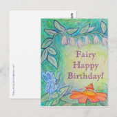 Garden Fairy Happy Geburtstag Custom Postkarten (Vorne/Hinten)