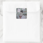 Garden Fairy Quadratischer Aufkleber (Tasche)