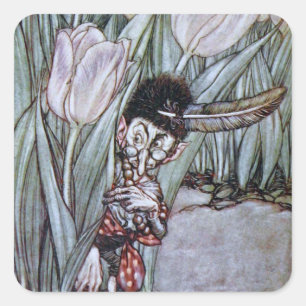 Garden Fairy Quadratischer Aufkleber