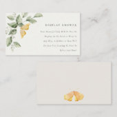 Garden Fauna Butterfly Display Dusche Baby Dusche Begleitkarte (Vorne/Hinten)