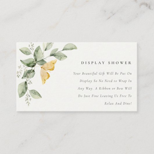 Garden Fauna Butterfly Display Dusche Baby Dusche Begleitkarte (Vorderseite)