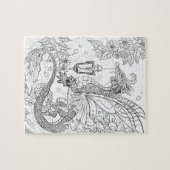 Garden Fee Dragon Farbe Ihr eigenes Rätsel Puzzle (Horizontal)