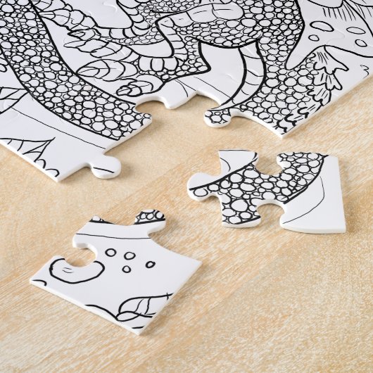 Garden Fee Dragon Farbe Ihr eigenes Rätsel Puzzle (Seite)