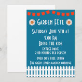 Garden Fete Einladung (Vorne/Hinten)